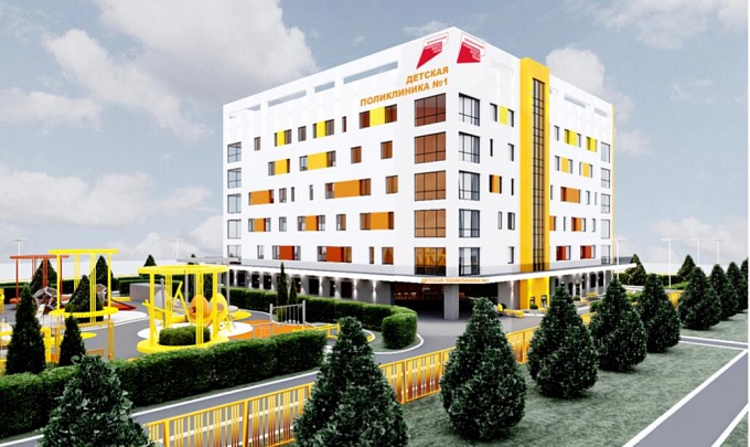В Волгоградской области продолжается строительство 6-этажной детской поликлиники